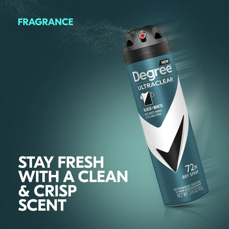 Degree Men 72H Antiperspirant Deodorant Dry Spray Black, 3.8 oz