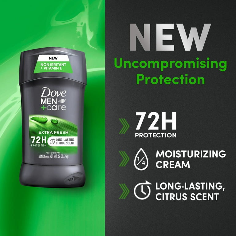 Dove Men+Care Extra Fresh 72H Men's Antiperspirant Deodorant Stick, 2.7 oz