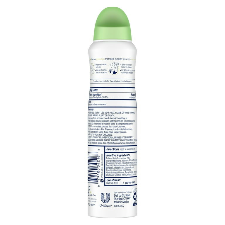 Dove Advanced Care 48H Dry Spray Antiperspirant Deodorant for Women, Cool Essentials, 3.8 oz Single