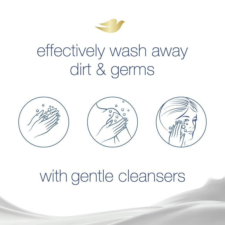 Dove Beauty Bar Gentle Skin Cleanser Original Made With 1/4 Moisturizing Cream, More Moisturizing Than Bar Soap 3.75 oz, 8 Bars