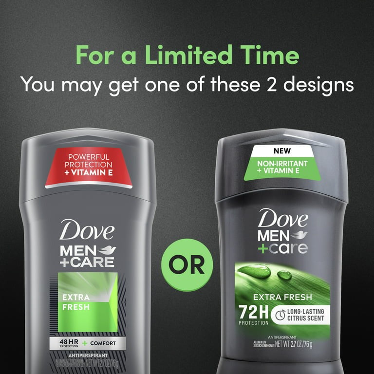 Dove Men+Care Extra Fresh 72H Men's Antiperspirant Deodorant Stick, 2.7 oz