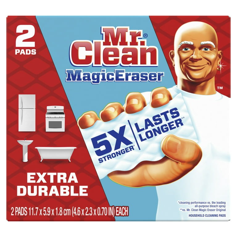 Mr. Clean Magic Eraser Extra Durable, Cleaning Pads with Durafoam, 2 Ct