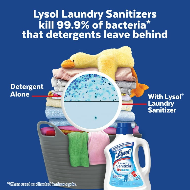 Lysol Laundry Sanitizer, Crisp Linen, 90 Oz, Tested & Proven to Kill COVID-19 Virus, Packaging May Vary