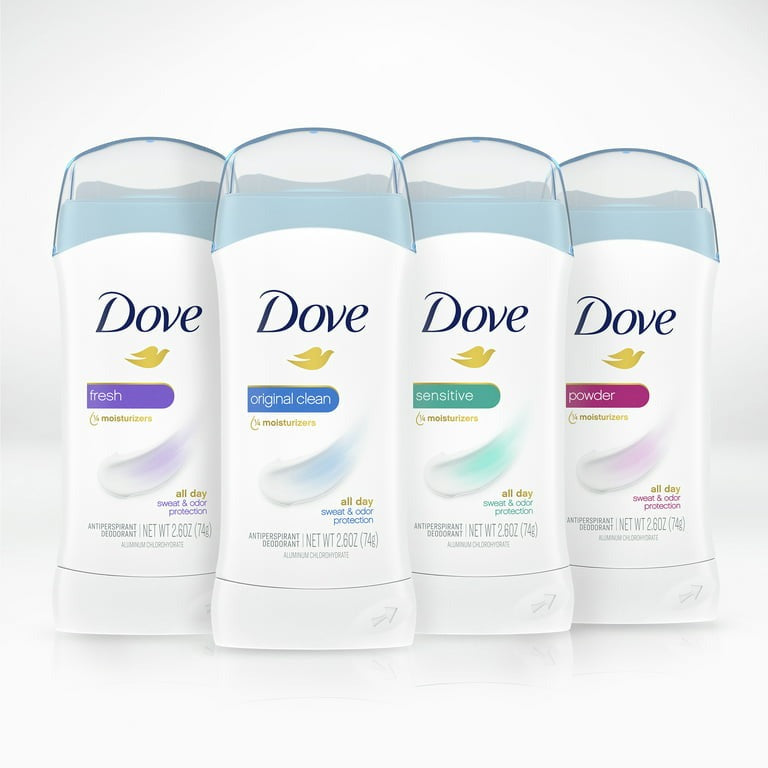 Dove Original Clean Antiperspirant Deodorant, 2.6 oz, Twin Pack