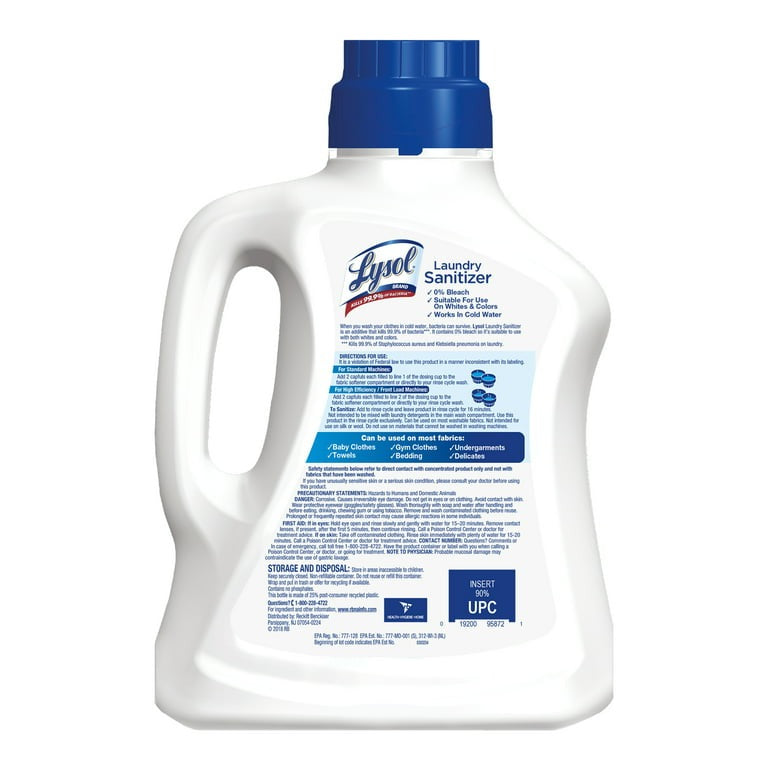 Lysol Laundry Sanitizer, Crisp Linen, 90 Oz, Tested & Proven to Kill COVID-19 Virus, Packaging May Vary