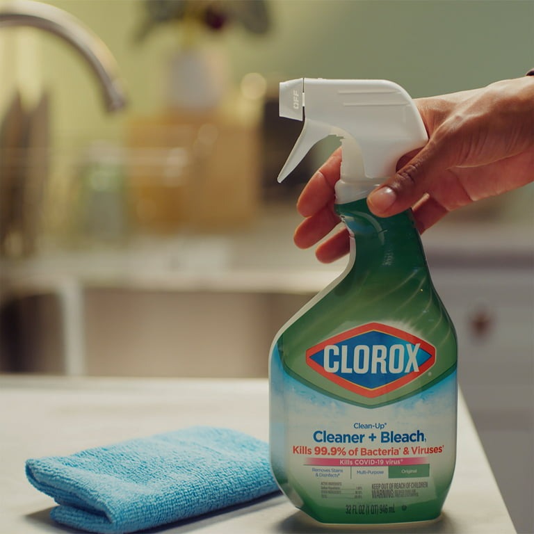 Clorox Clean-Up All Purpose Cleaner with Bleach, Spray Bottle, Rain Clean, 32 oz