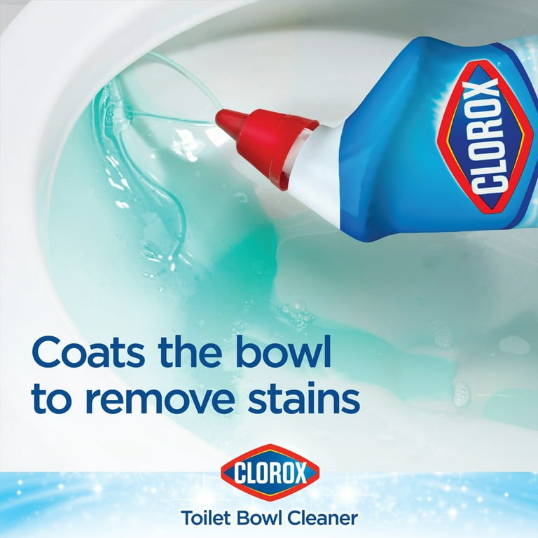 Clorox Toilet Bowl Cleaner Bleach, Rain Clean, 24 fl oz, 2 Pack