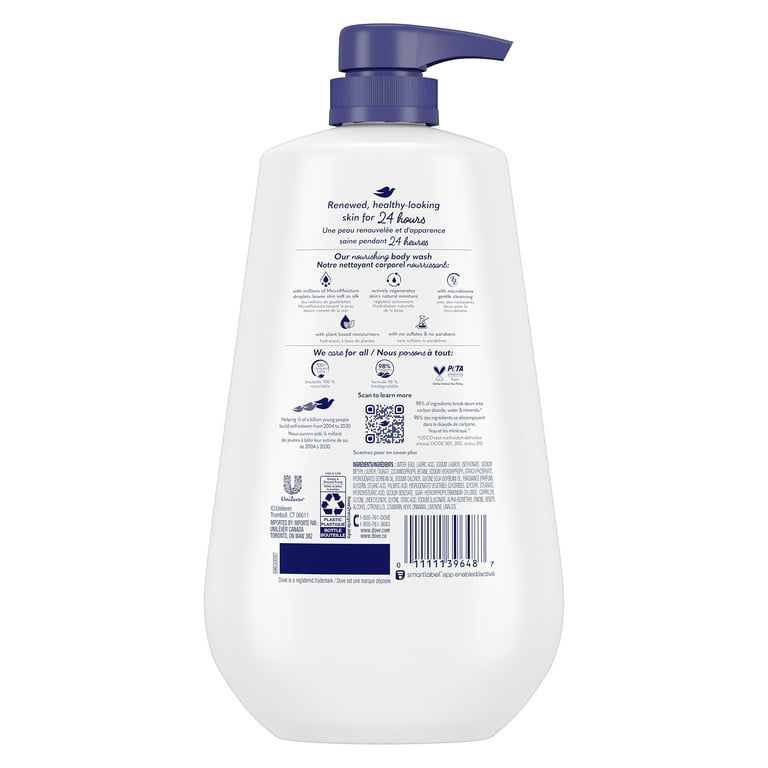 Dove Deep Moisture Liquid Body Wash with Pump Nourishing for Dry Skin 30.6 oz