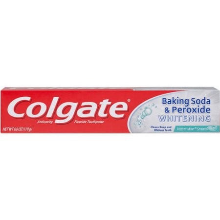 Colgate Baking Soda and Peroxide Whitening Toothpaste, Frosty Mint Stripe - 6 Ounce