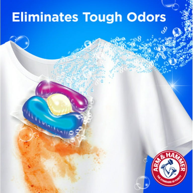 ARM & HAMMER Plus OxiClean with Odor Blasters 5-in-1 Fresh Burst Laundry Detergent Power Paks, 42 Count Bag