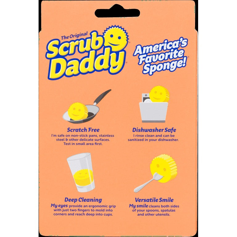 Scrub Daddy Scratch-Free Dish Sponge - BPA Free & Made with Flextexture - Stain, Mold & Odor Resistant