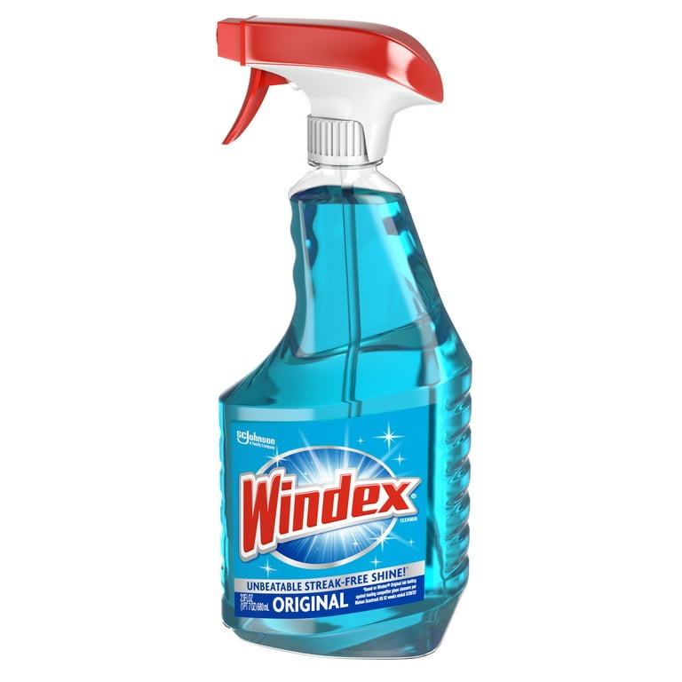 Windex® Glass Cleaner, Original Blue, Spray Bottle, 23 fl oz