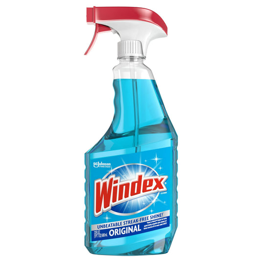 Windex® Glass Cleaner, Original Blue, Spray Bottle, 23 fl oz