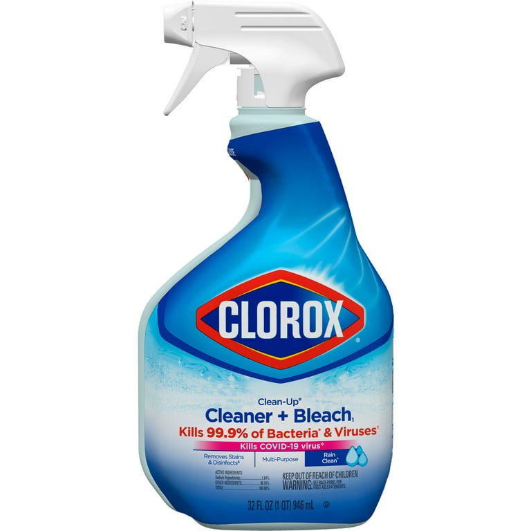 Clorox Clean-Up All Purpose Cleaner with Bleach, Spray Bottle, Rain Clean, 32 oz